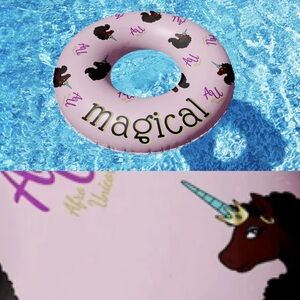 Afrounicorn Magical Pool float